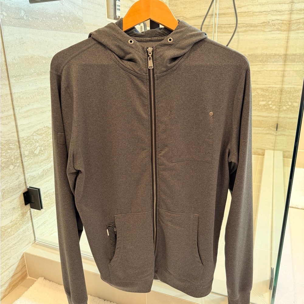 Vuori Men's Charcoal Zip-Up Sweater